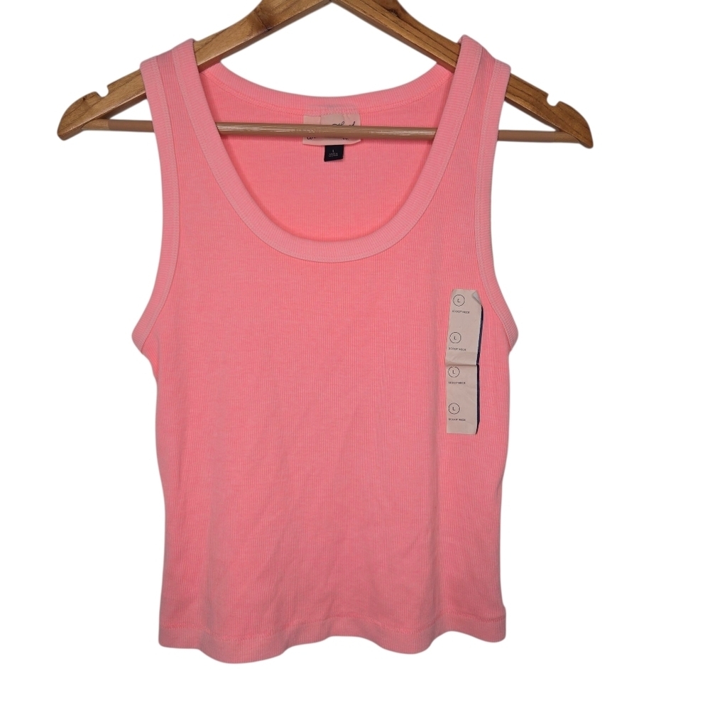Universal Thread Pink Ribbed Tank Top